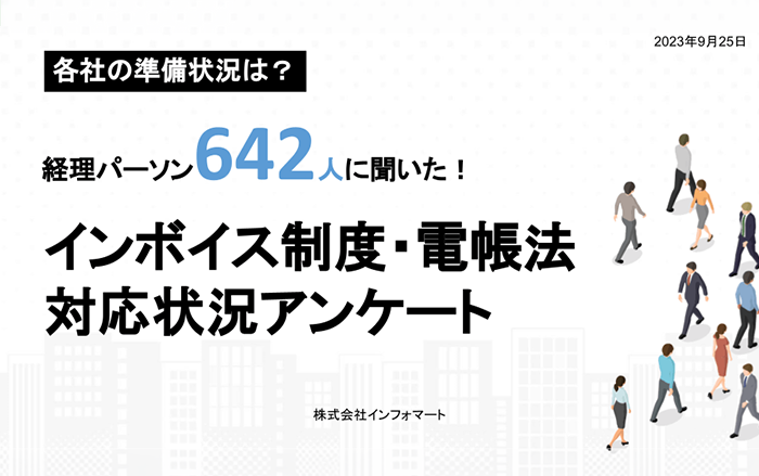 経理パーソン642人に聞いた！インボイス制度・電帳法対応状況アンケート