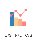 企業ダッシュボード B/S P/L C/S 財務指標のグラフ化